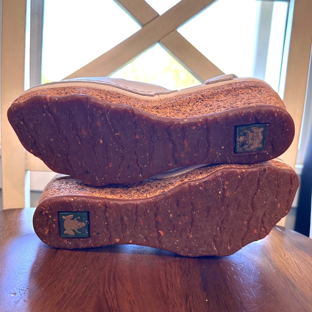 El Naturalista Wedge Sandals Womens 38 White Leather Cork Platform 401 Spain - Picture 15 of 16